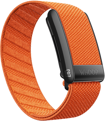 Whoop SuperKnit band Cristiano Ronaldo special edition in vibrant orange, designed for high-performance sports enthusiasts.سوار ووب سيور سوبرنيت النسخة الخاصة بكريستيانو رونالدو باللون البرتقالي المميز، مصمم خصيصًا لمحبي الأداء الرياضي العالي.



