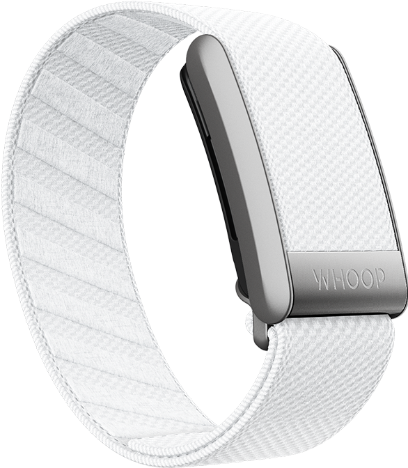 White Chank Band by Whoop, a sleek and durable fitness band designed for optimal performance, available exclusively at Strapcostore